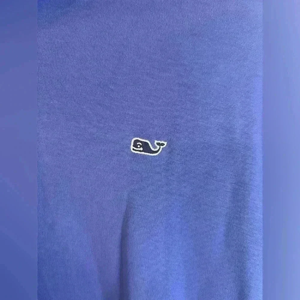 Vineyard Vines Men’s Blue Whale Logo Long Sleeve Performance 1/4 Zip Pullover - Picture 4 of 8